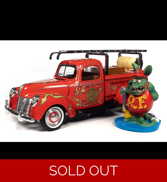 Rat Fink Fire Truck With Resin Figure